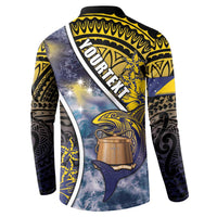 Personalised Tokelau Button Sweatshirt National Badge Waves Style