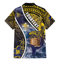 Personalised Tokelau Family Matching Mermaid Dress and Hawaiian Shirt National Badge Waves Style