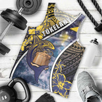 Personalised Tokelau Men Tank Top National Badge Waves Style
