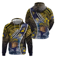 Personalised Tokelau Zip Hoodie National Badge Waves Style