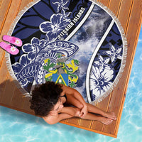 Pitcairn Islands Beach Blanket Coat Of Arms Waves Style