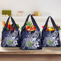 Pitcairn Islands Grocery Bag Coat Of Arms Waves Style