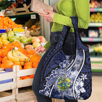 Pitcairn Islands Grocery Bag Coat Of Arms Waves Style