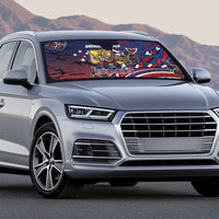 Samoa Wrestling Auto Sun Shade Polynesian Warrior Funny Style - Polynesian Pride