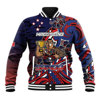 Personalised Samoa Wrestling Baseball Jacket Polynesian Warrior Funny Style - Polynesian Pride