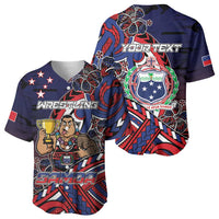 Personalised Samoa Wrestling Baseball Jersey Polynesian Warrior Funny Style - Polynesian Pride