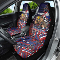 Samoa Wrestling Car Seat Cover Polynesian Warrior Funny Style - Polynesian Pride