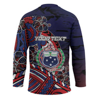 Personalised Samoa Wrestling Hockey Jersey Polynesian Warrior Funny Style - Polynesian Pride