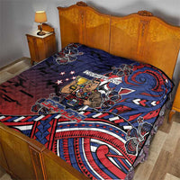 Samoa Wrestling Quilt Polynesian Warrior Funny Style - Polynesian Pride