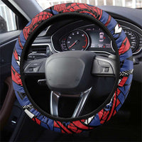 Samoa Wrestling Steering Wheel Cover Polynesian Warrior Funny Style - Polynesian Pride