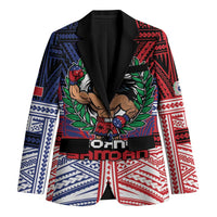 Personalised Samoa Boxing Blazer Samoan Boxer Funny Style DT05 Unisex Red - Polynesian Pride