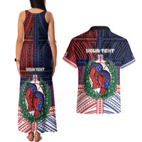 Personalised Samoa Boxing Couples Matching Tank Maxi Dress and Hawaiian Shirt Samoan Boxer Funny Style - Polynesian Pride