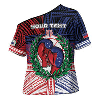 Personalised Samoa Boxing Cross Shoulder Shirt Samoan Boxer Funny Style DT05 - Polynesian Pride