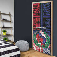 Personalised Samoa Boxing Door Cover Samoan Boxer Funny Style DT05 - Polynesian Pride