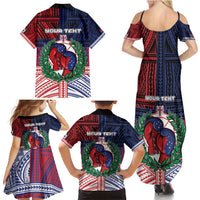 Personalised Samoa Boxing Family Matching Summer Maxi Dress and Hawaiian Shirt Samoan Boxer Funny Style DT05 - Polynesian Pride
