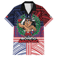 Personalised Samoa Boxing Family Matching Tank Maxi Dress and Hawaiian Shirt Samoan Boxer Funny Style DT05 Dad's Shirt - Short Sleeve Red - Polynesian Pride
