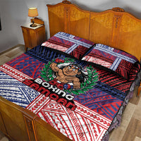 Samoa Boxing Quilt Bed Set Samoan Boxer Funny Style - Polynesian Pride