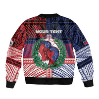Personalised Samoa Boxing Sleeve Zip Bomber Jacket Samoan Boxer Funny Style DT05 - Polynesian Pride