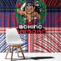 Samoa Boxing Window Curtain Samoan Boxer Funny Style DT05 - Polynesian Pride
