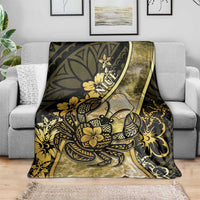 Niue Blanket Niuean Crab Waves Style