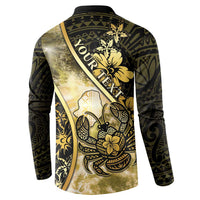 Personalised Niue Button Sweatshirt Niuean Crab Waves Style