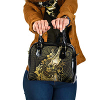 Niue Shoulder Handbag Niuean Crab Waves Style