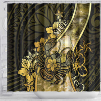 Niue Shower Curtain Niuean Crab Waves Style