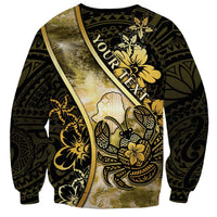 Personalised Niue Sweatshirt Niuean Crab Waves Style