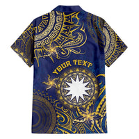 Personalised Nauru Family Matching Summer Maxi Dress and Hawaiian Shirt Hibiscus Polynesian Tribal Pattern