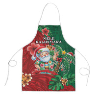 Hawaii Christmas Apron Mele Kalikimaka Funny Hawaiian Santa DT05 Green - Polynesian Pride