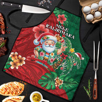 Hawaii Christmas Apron Mele Kalikimaka Funny Hawaiian Santa DT05 Green - Polynesian Pride