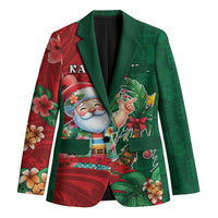 Hawaii Christmas Blazer Mele Kalikimaka Funny Hawaiian Santa DT05 Unisex Green - Polynesian Pride