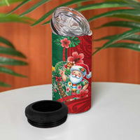 Hawaii Christmas 4 in 1 Can Cooler Tumbler Mele Kalikimaka Funny Hawaiian Santa DT05 - Polynesian Pride