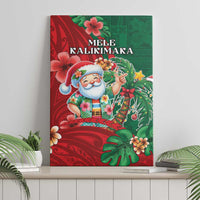 Hawaii Christmas Canvas Wall Art Mele Kalikimaka Funny Hawaiian Santa - Polynesian Pride