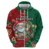 Hawaii Christmas Hoodie Mele Kalikimaka Funny Hawaiian Santa - Polynesian Pride
