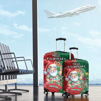 Hawaii Christmas Luggage Cover Mele Kalikimaka Funny Hawaiian Santa - Polynesian Pride