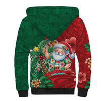 Hawaii Christmas Sherpa Hoodie Mele Kalikimaka Funny Hawaiian Santa DT05 - Polynesian Pride