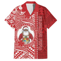 Tonga Christmas Family Matching Long Sleeve Bodycon Dress and Hawaiian Shirt Kilisimasi Fiefia DT05 Dad's Shirt - Short Sleeve Red - Polynesian Pride