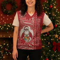 Tonga Christmas Knitted V-Neck Vest Kilisimasi Fiefia - Polynesian Pride