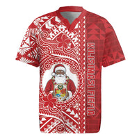Tonga Christmas Rugby Jersey Kilisimasi Fiefia DT05 Red - Polynesian Pride