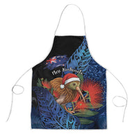New Zealand Christmas Apron Santa Kiwi Bird With Pohutukawa Flowers - Polynesian Pride