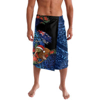 Personalised New Zealand Christmas Lavalava Santa Kiwi Bird With Pohutukawa Flowers - Polynesian Pride