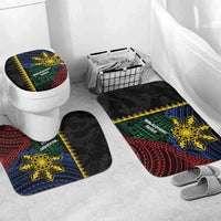 Philippines Christmas Bathroom Set Xmas Tree Filipino Tribal Patterns - Polynesian Pride