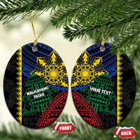 Personalised Philippines Christmas Ceramic Ornament Xmas Tree Filipino Tribal Patterns - Polynesian Pride