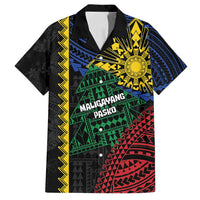 Personalised Philippines Christmas Family Matching Off Shoulder Short Dress and Hawaiian Shirt Xmas Tree Filipino Tribal Patterns - Polynesian Pride
