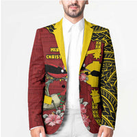 Rotuma Christmas Blazer Rotuma Myzomela Birds With Hibiscus Flowers - Polynesian Pride