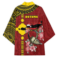 Rotuma Christmas Kimono Rotuma Myzomela Birds With Hibiscus Flowers - Polynesian Pride