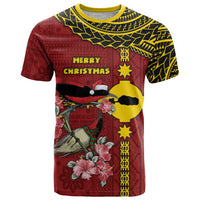 Rotuma Christmas T Shirt Rotuma Myzomela Birds With Hibiscus Flowers DT05 Red - Polynesian Pride