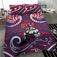 Samoa Gym Bedding Set Muscle Samoan Tribal Waves DT05 - Polynesian Pride