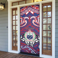 Personalised Samoa Gym Door Cover Muscle Samoan Tribal Waves DT05 - Polynesian Pride